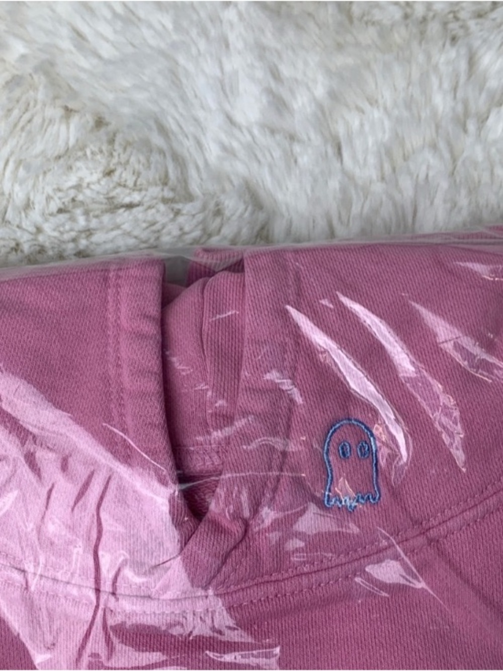 NWT Lonely Ghost x Hugz Heavyweight Pink Hoodie Limited Edition Size XXXL - Picture 3 of 5
